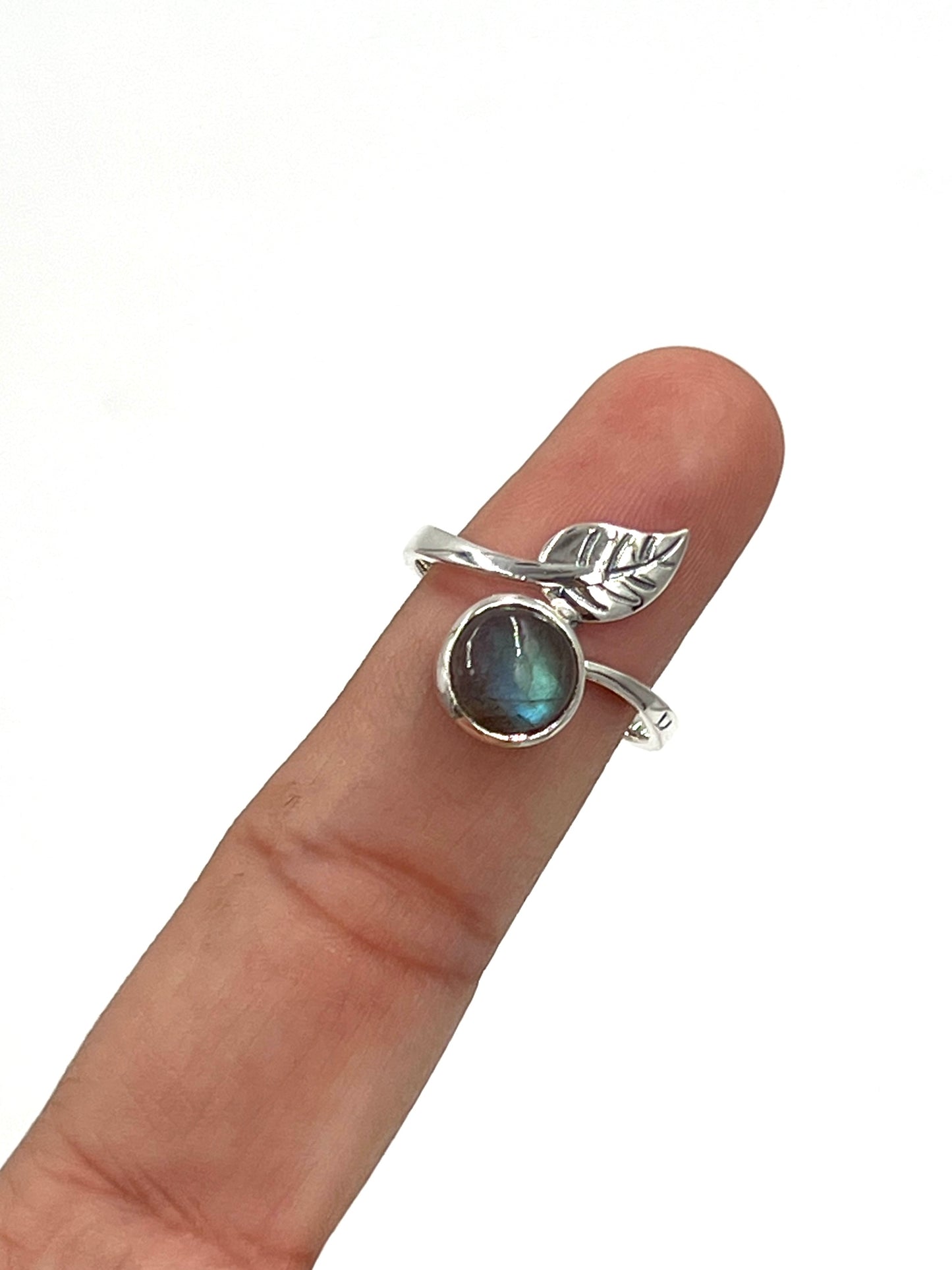 Leaf Labradorite Ring