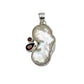 Sterling Silver Pearl & Garnet Pendants