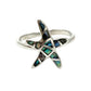 Sterling Silver Abalone Starfish Ring