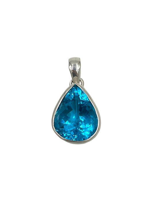 Swiss Blue Topaz Pendants