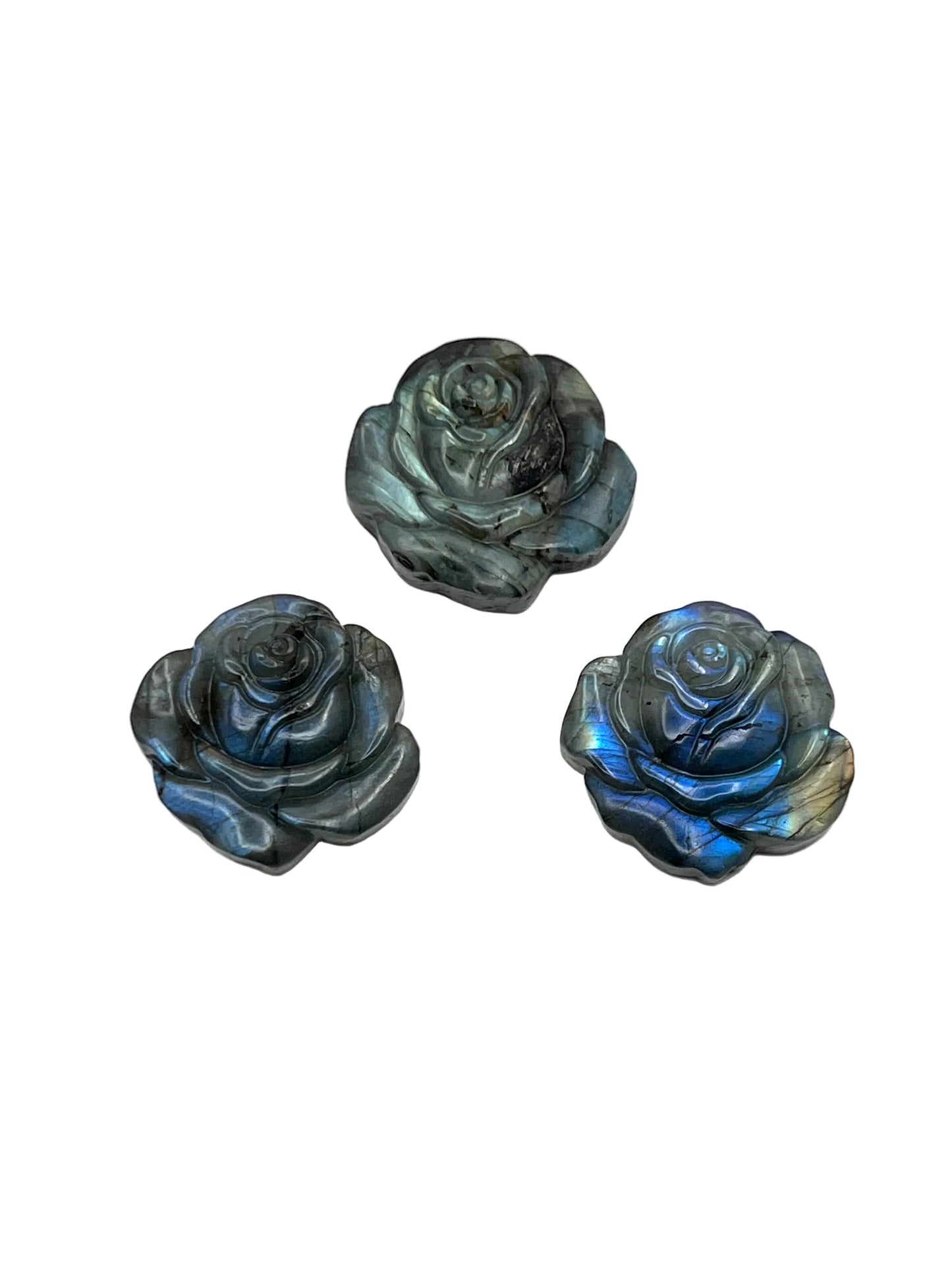 Labradorite Rose Carving
