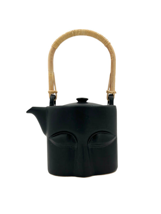 Black Buddha Face Tea Pot Set