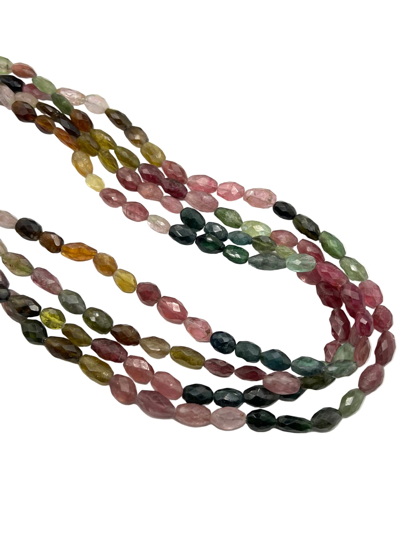 Silver Oval Tourmaline Necklace
