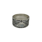 Sterling Silver Oval Moonstone Flower Band Ring