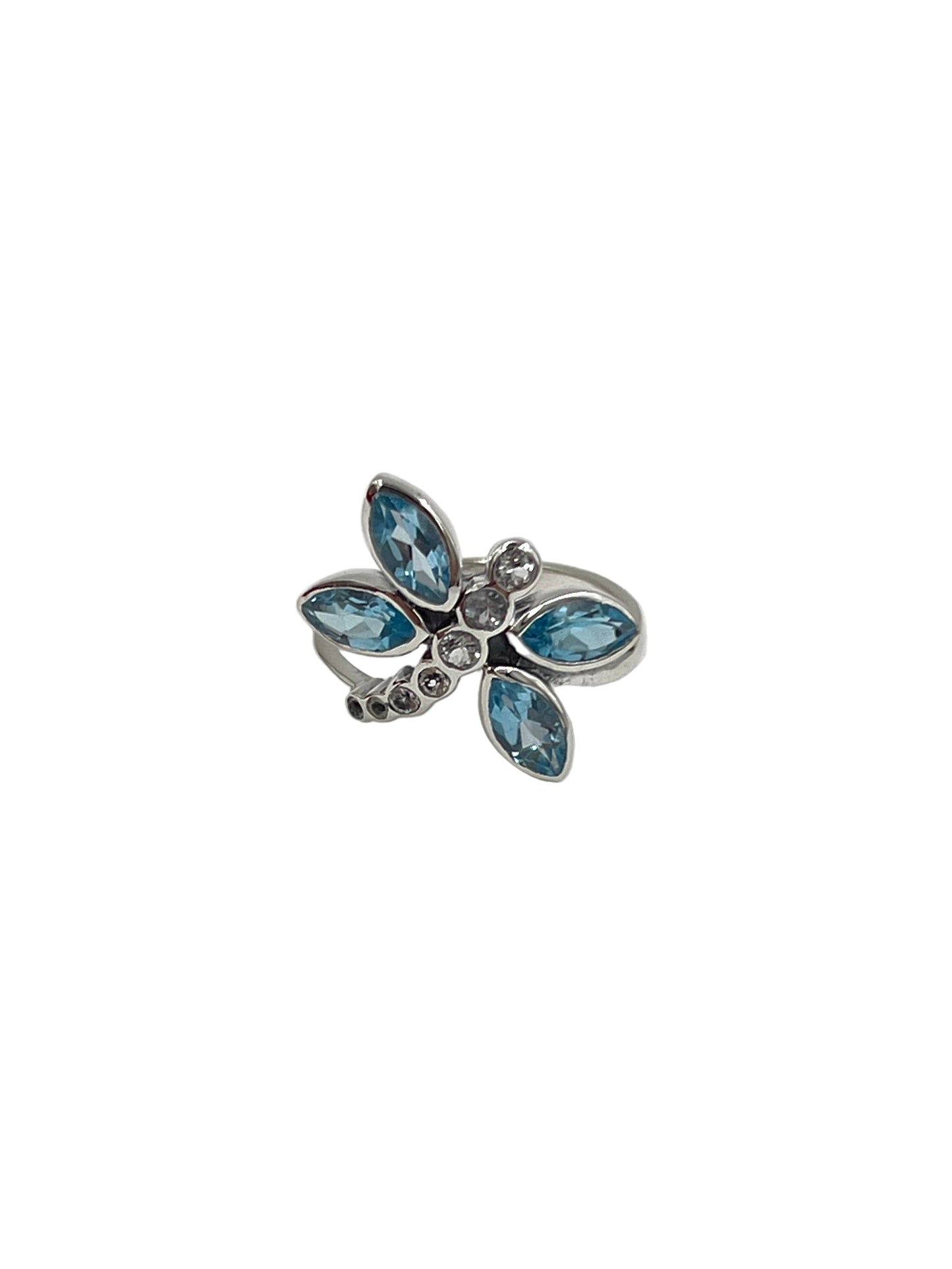 Dragonfly Sky Blue Topaz Ring