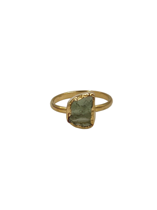 Freeform Moldavite Rings