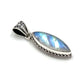 Sterling Silver Filigree Marquise Moonstone Pendant