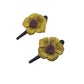 Leather Flower Hair Clips