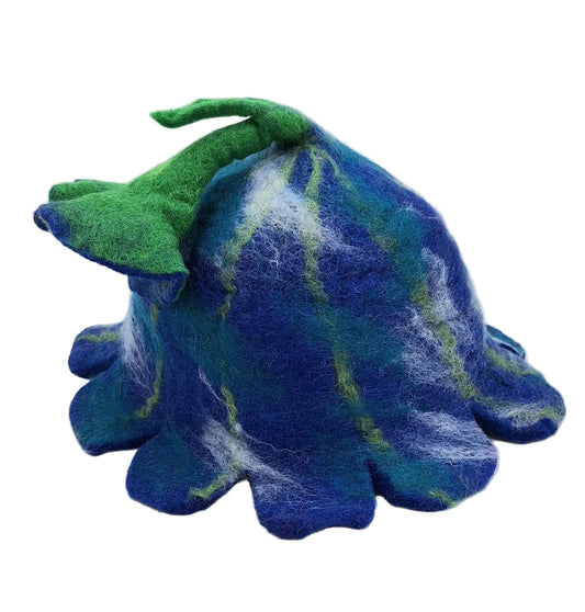 Hand Felted Flower Wool Hat