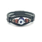 Braided Leather & Wire Evil Eye Beaded Bracelet