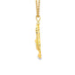 Gold Plated Winged Scarab Charm Necklace