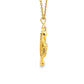 Gold Plated Winged Scarab Charm Necklace