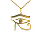 Gold Plated Rose Quartz Eye of Horus Charm Necklace