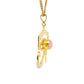 Gold Plated Rose Quartz Eye of Horus Charm Necklace