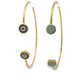 Gold Plated Pavé Evil Eye Cuff Bracelets