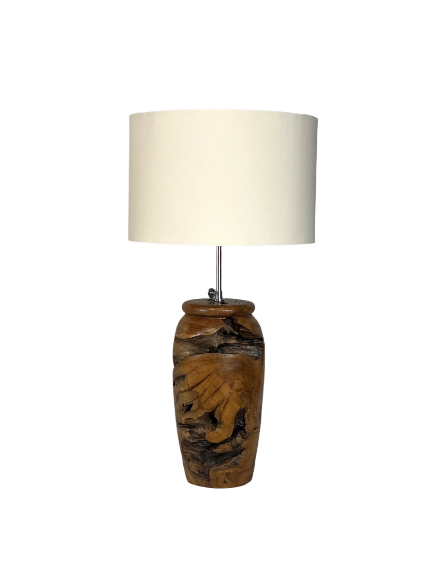 Teak Vase Table Lamp