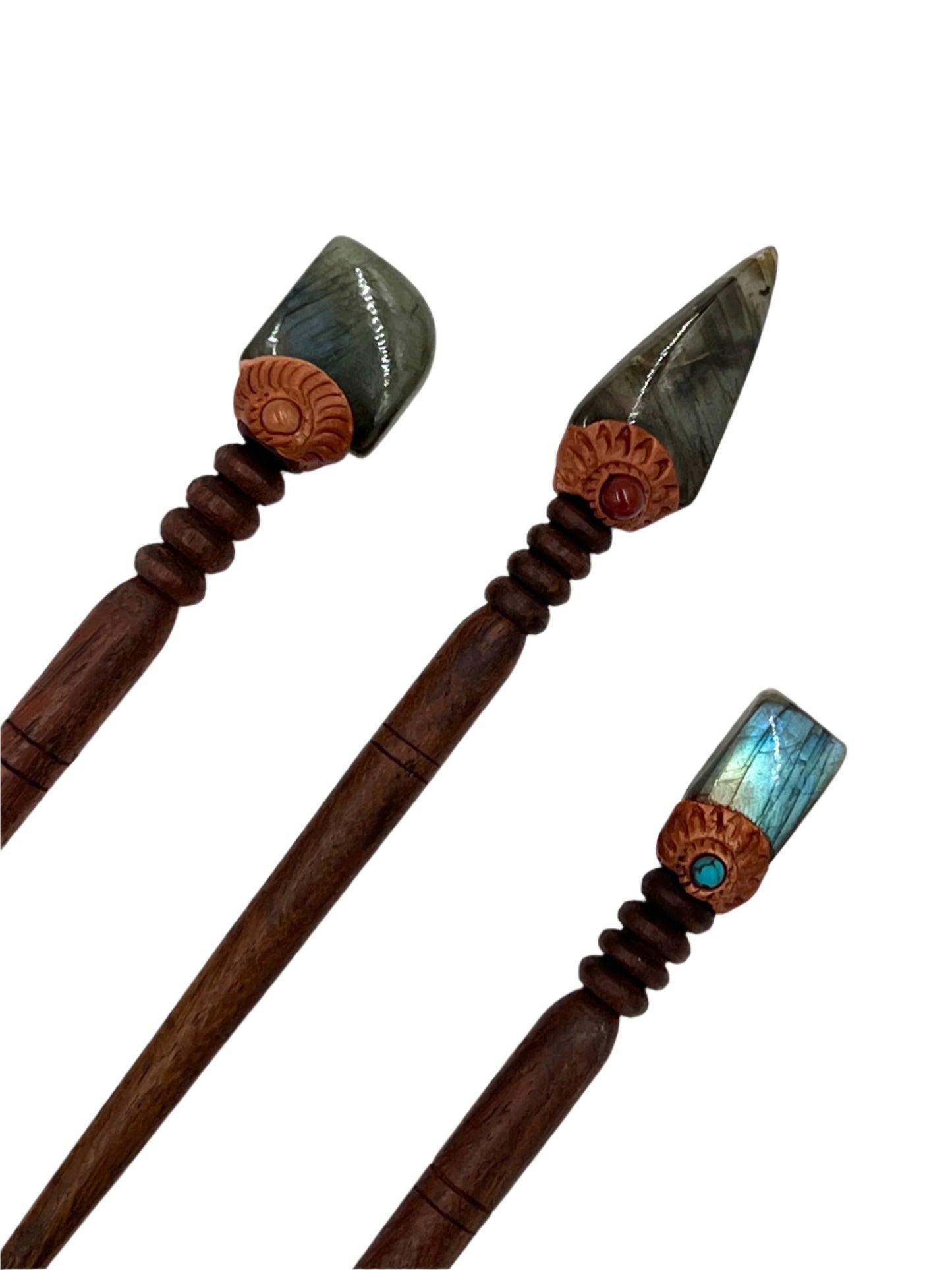 Handmade Gemstone Hair Sticks