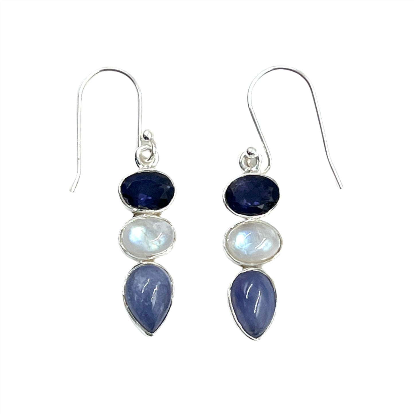 Sterling Silver Tanzanite Earrings