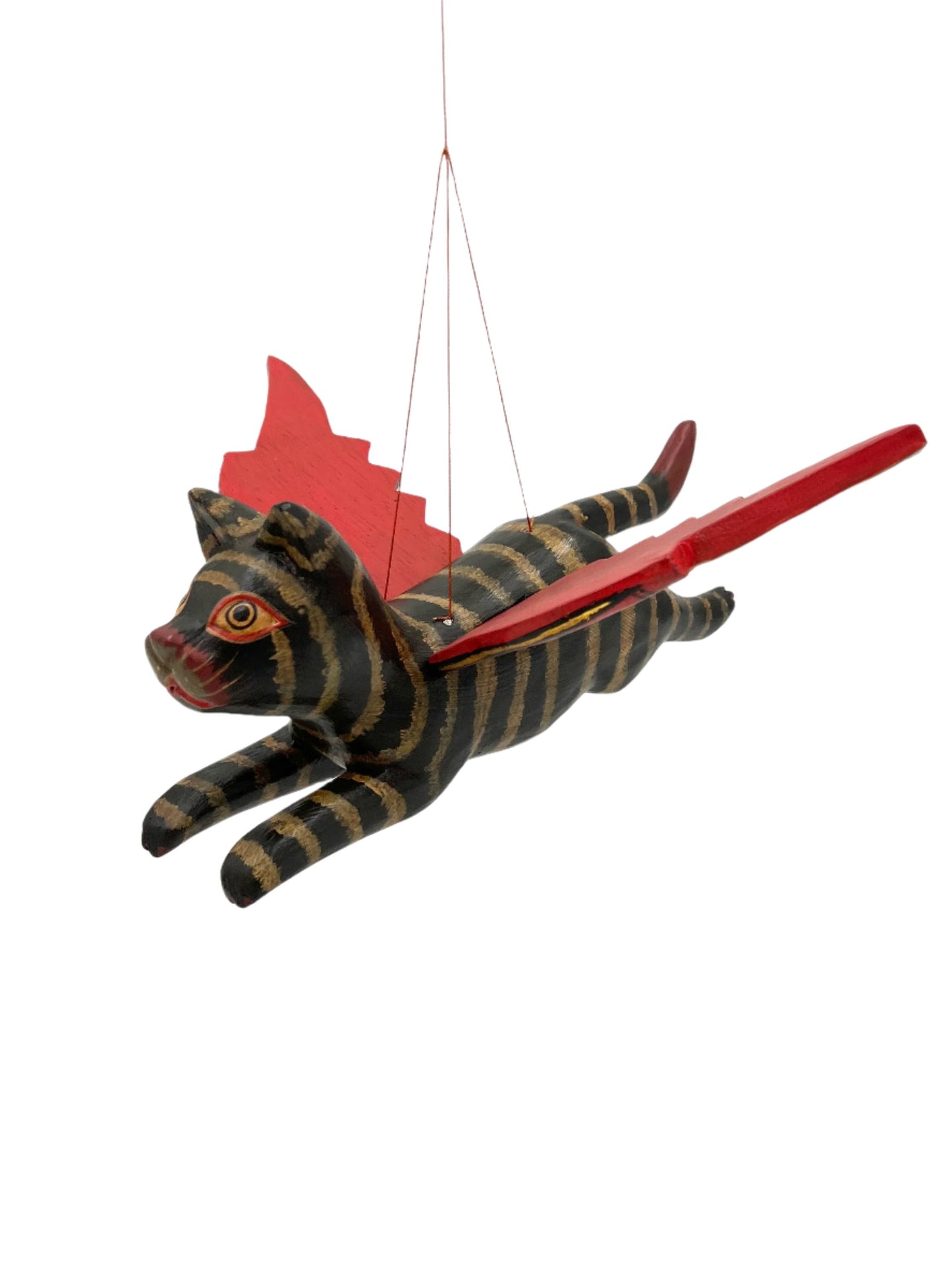 Flying Striped Black Kitty Spirit Chaser