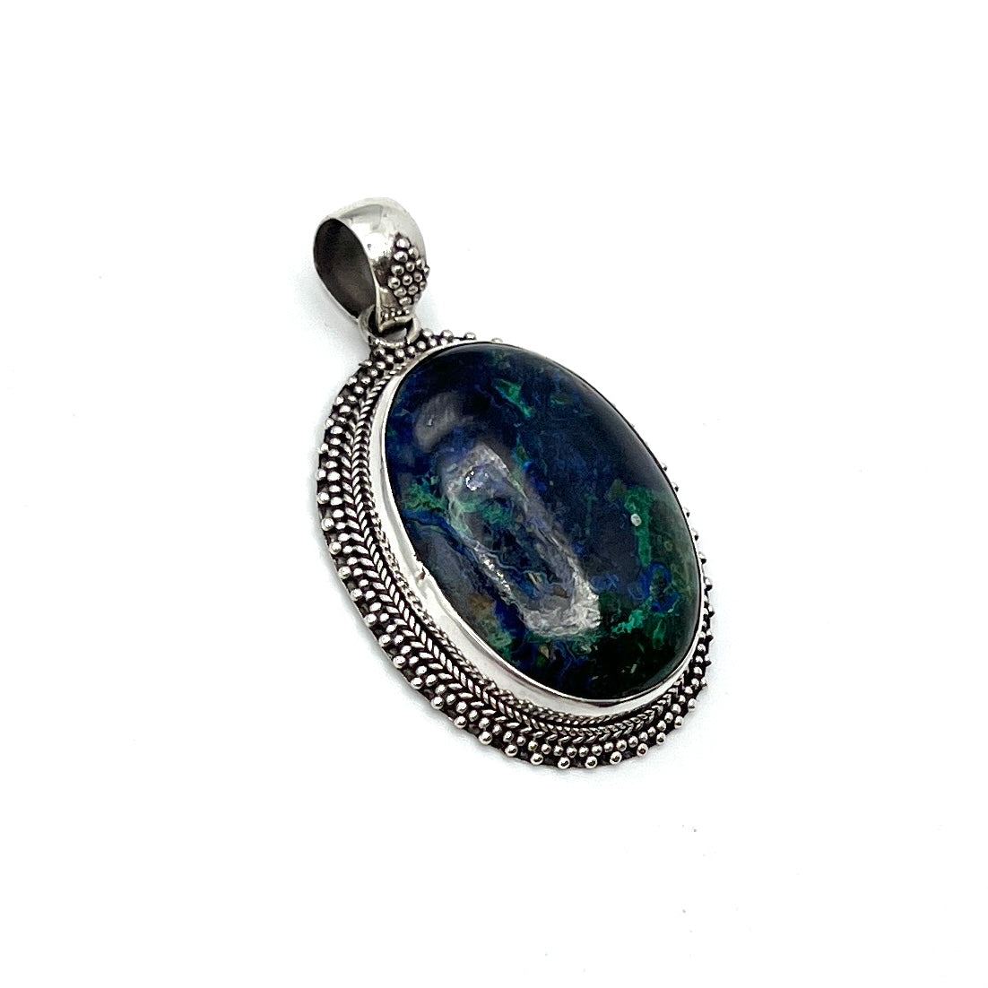 Sterling Silver Azurite & Malachite Pendants