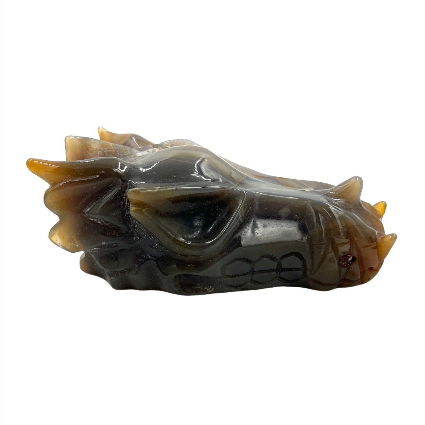 Druzy Agate Dragon Skull