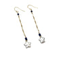 Star Pearl & Sapphire Gold Filled Earrings