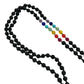 Hand knotted Lava Stone Astamangala Charka Mala