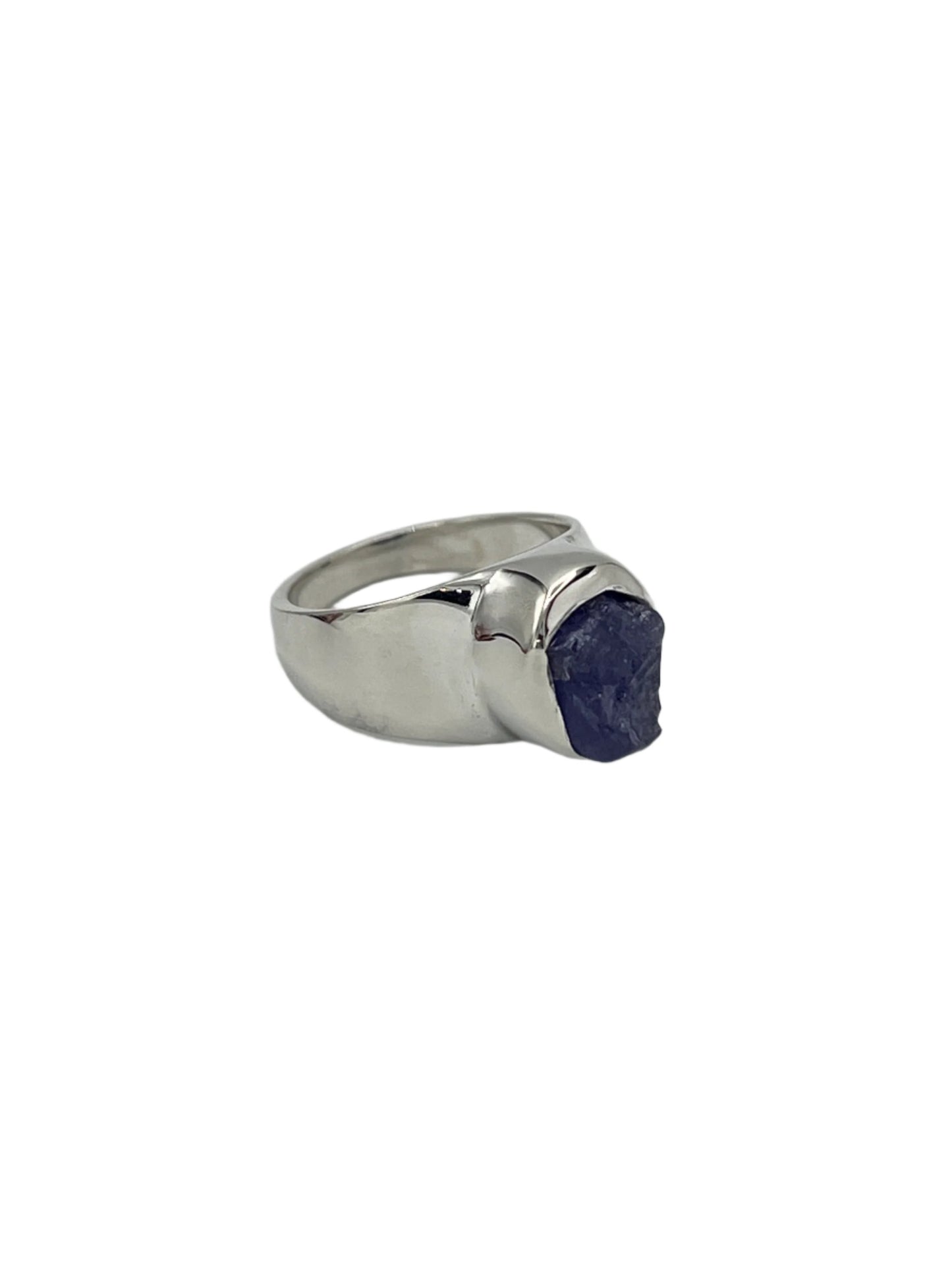 Sterling Silver Raw Tanzanite Rings