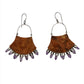 Sterling Silver Vericruz Amethyst & Burl Wood Earrings