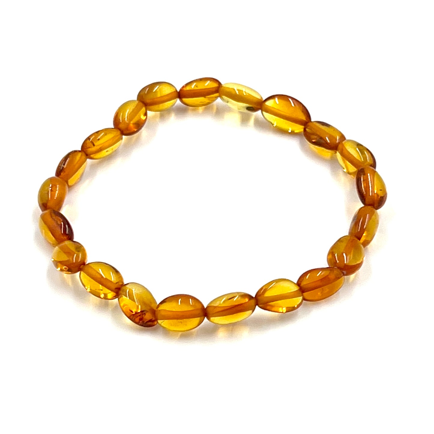 Polished Honey Amber Stretchy Bracelets