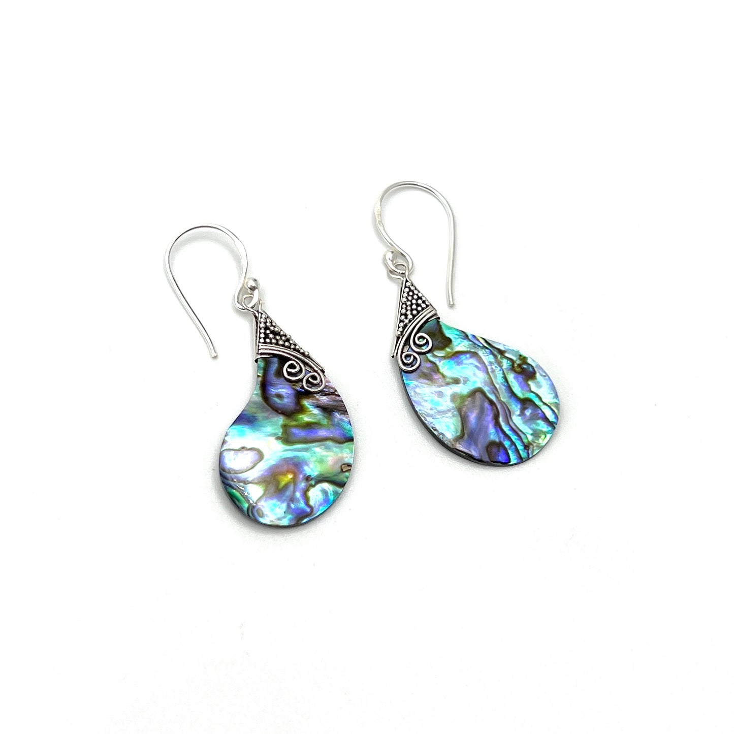 Sterling Silver Abalone Earrings