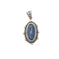 Sterling Silver Beaded Long Oval Pendants