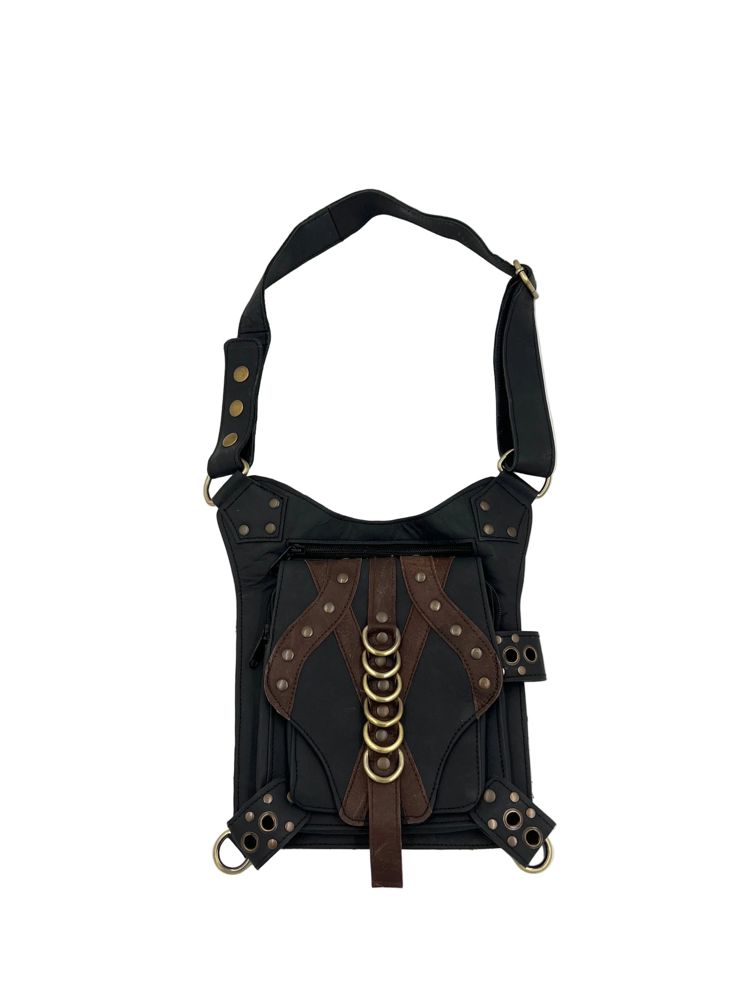Festival Leather & Metal Waist/Thigh Holster Bag