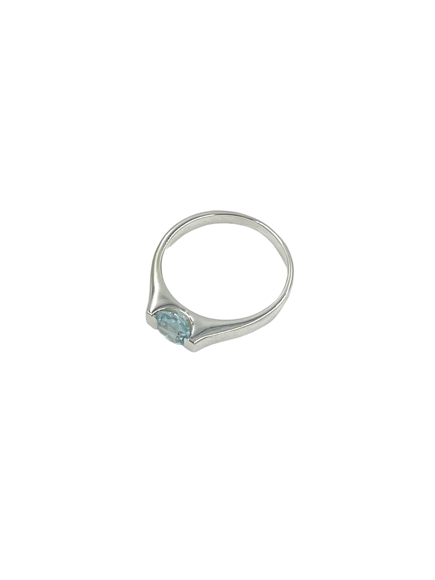 Circle Blue Topaz Ring