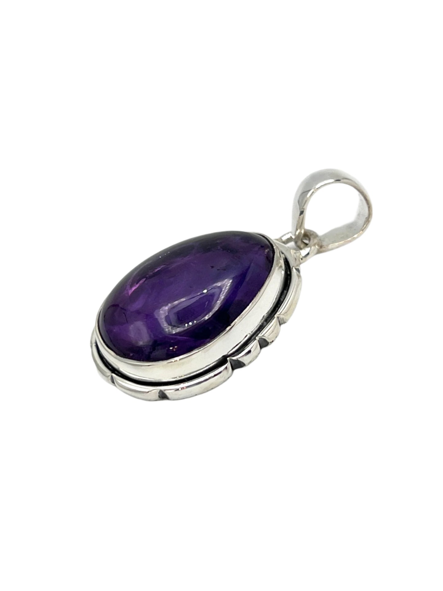 Sterling Silver Teardrop Amethyst Pendants