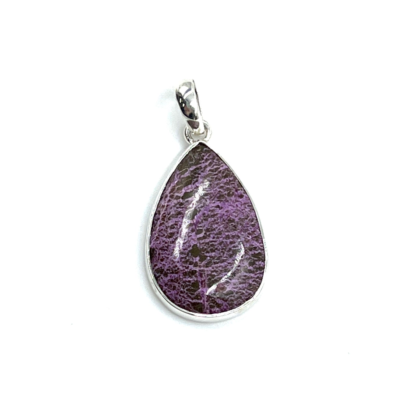 Sterling Silver Purpurite Freeform Pendants