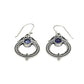 Sterling Silver Tanzanite Circle Twist Earrings