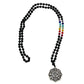 Hand knotted Lava Stone Astamangala Charka Mala
