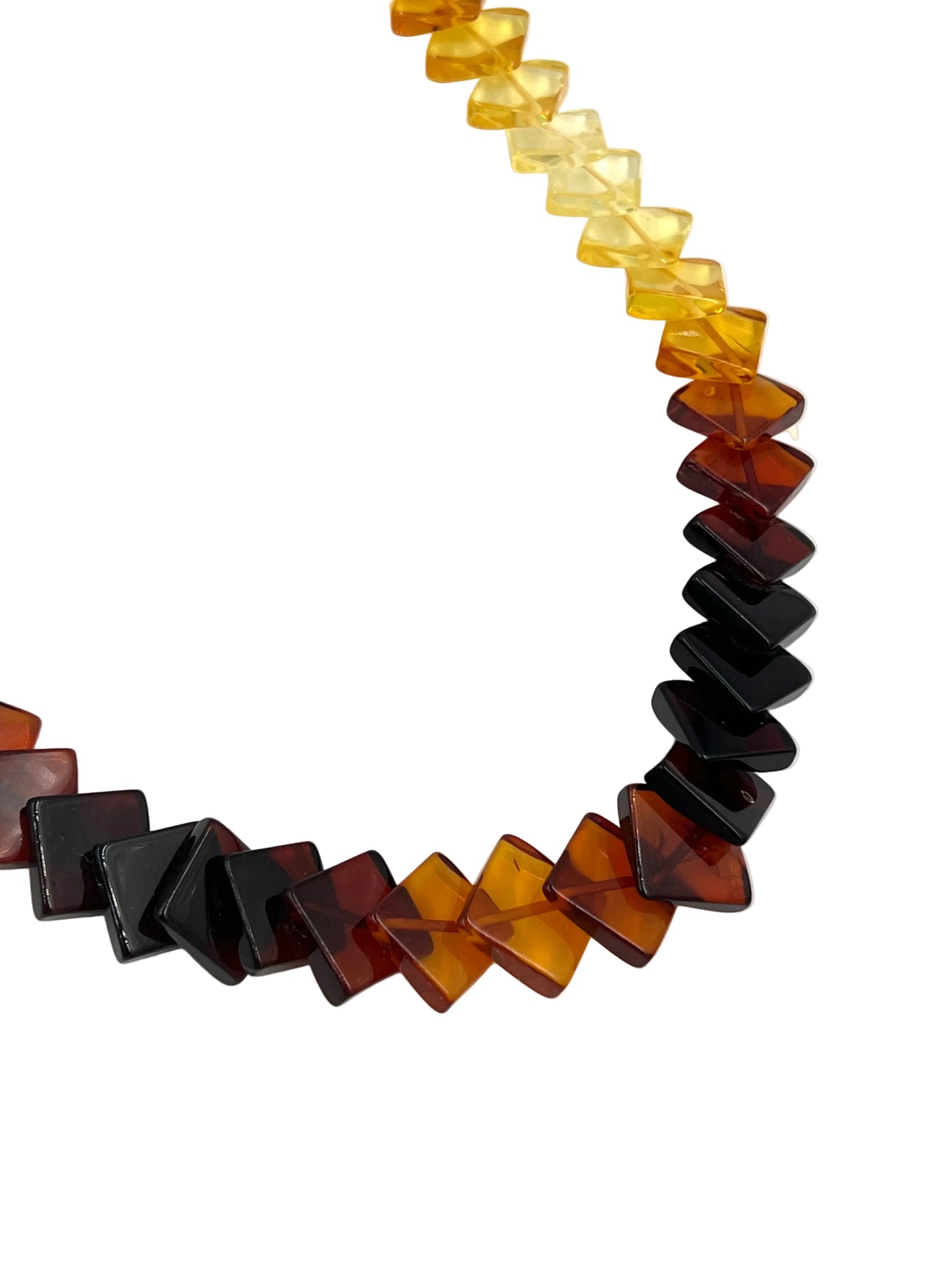 Gradient Amber Square Necklaces