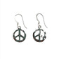 Sterling Silver Hammered Peace Earrings