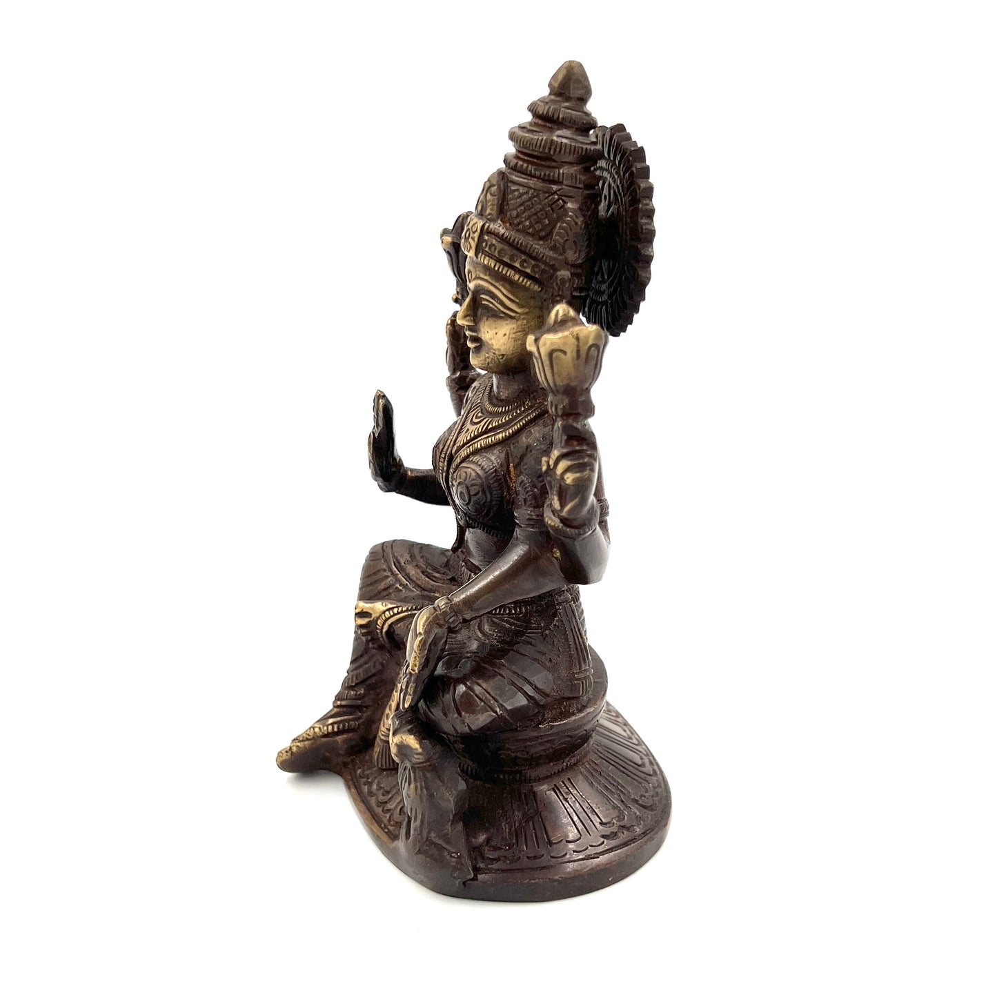 Hand Finished Brass Laxmi Statue