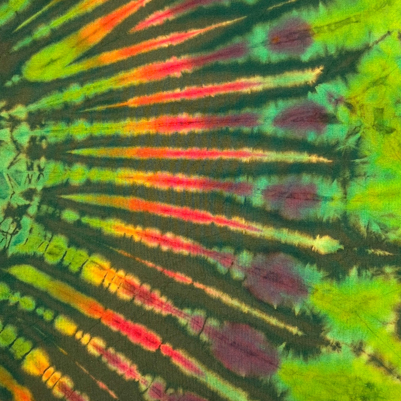 Tie Dyed Rayon Wide-Leg Pants
