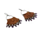 Sterling Silver Vericruz Amethyst & Burl Wood Earrings