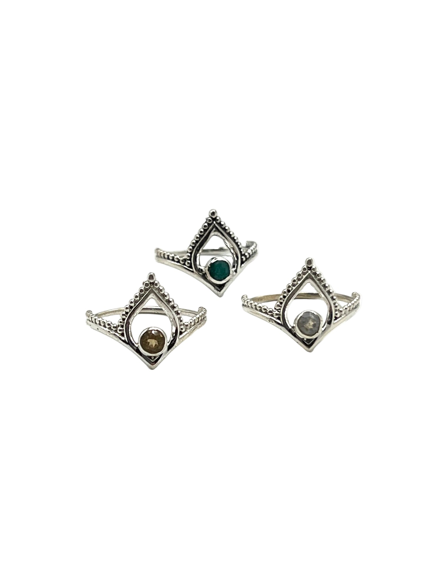 Crown Gemstone Rings