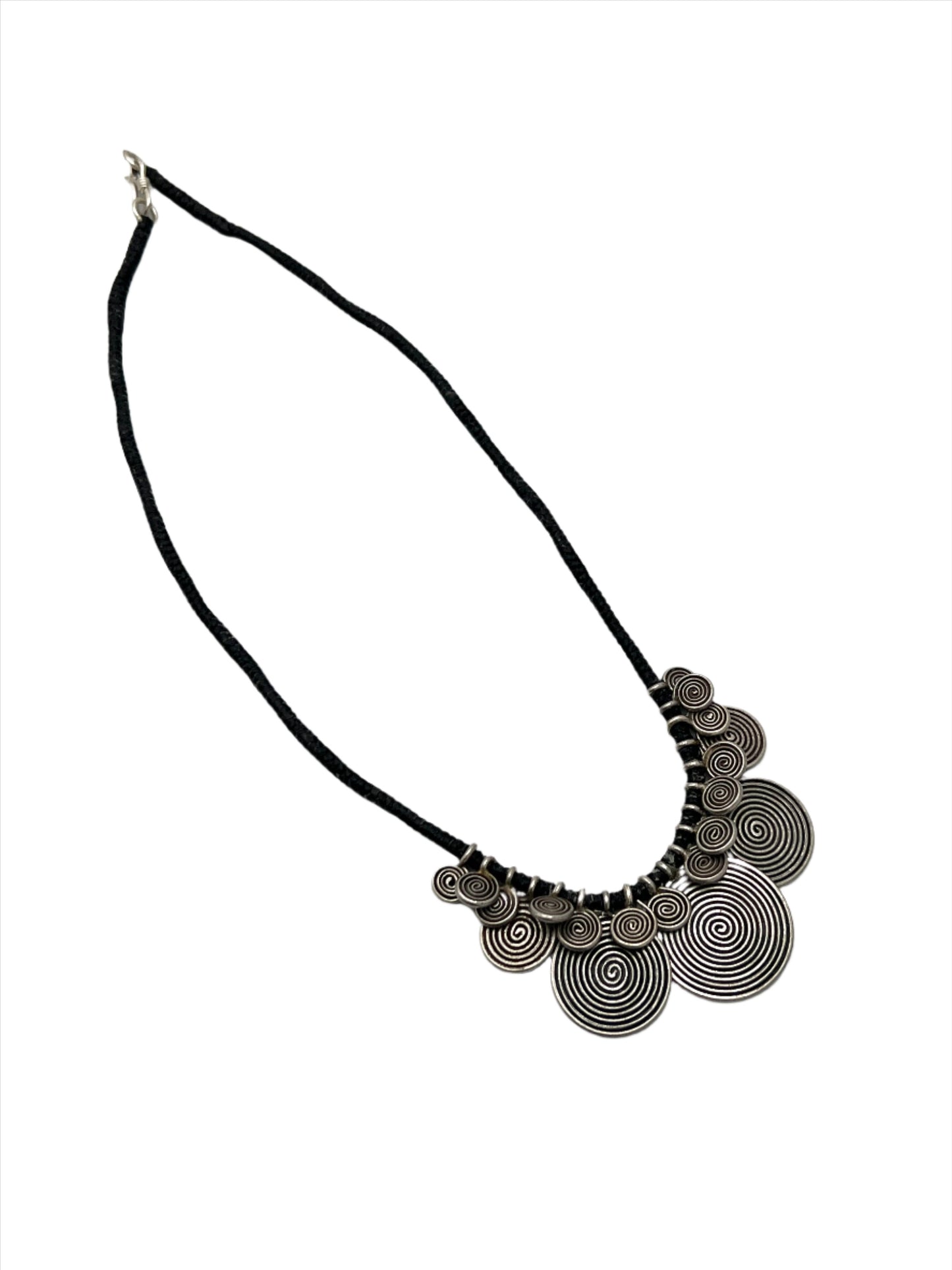 Sterling Silver Hill Tribe Necklace with Spirals