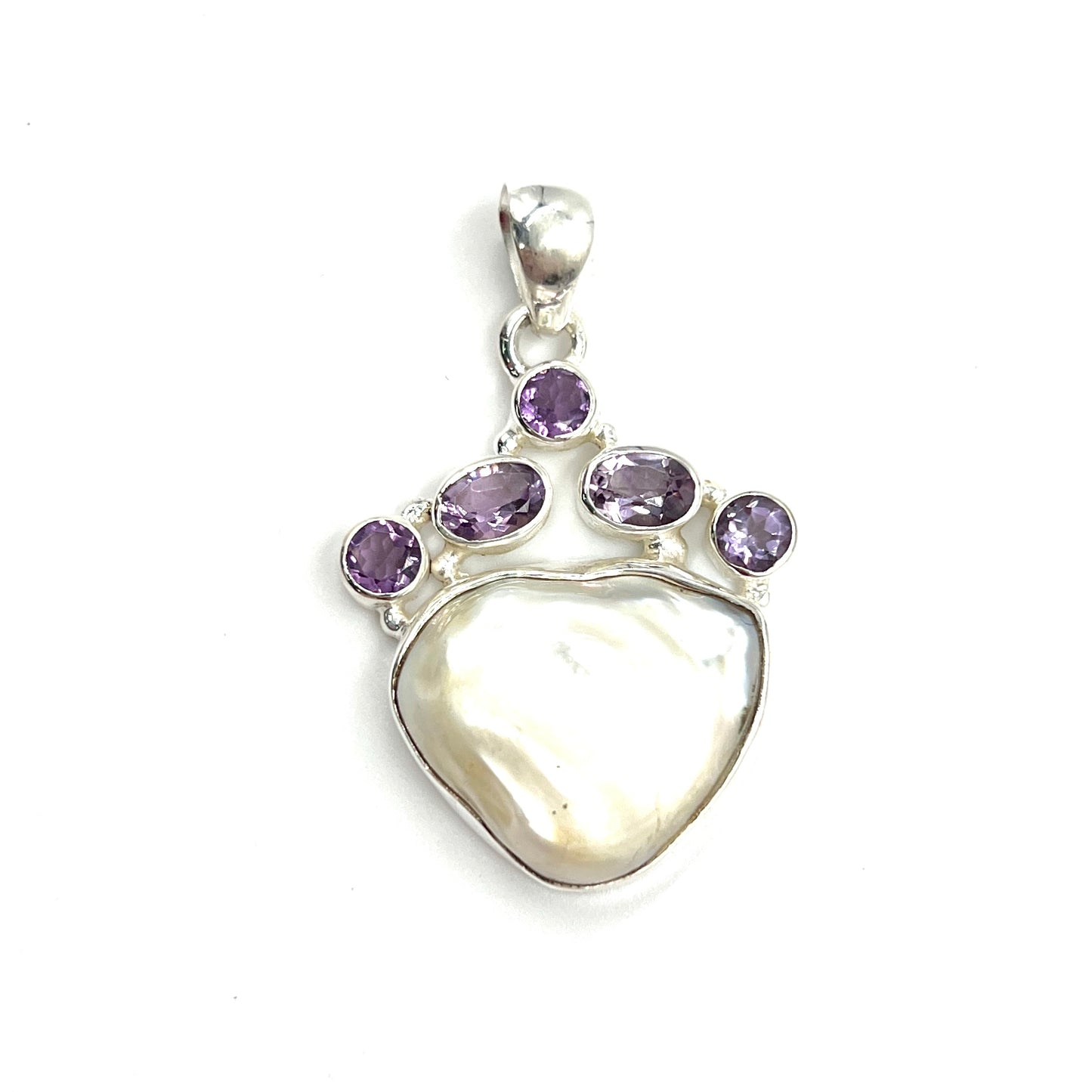 Sterling Silver Pearl & Gemstone Pendants