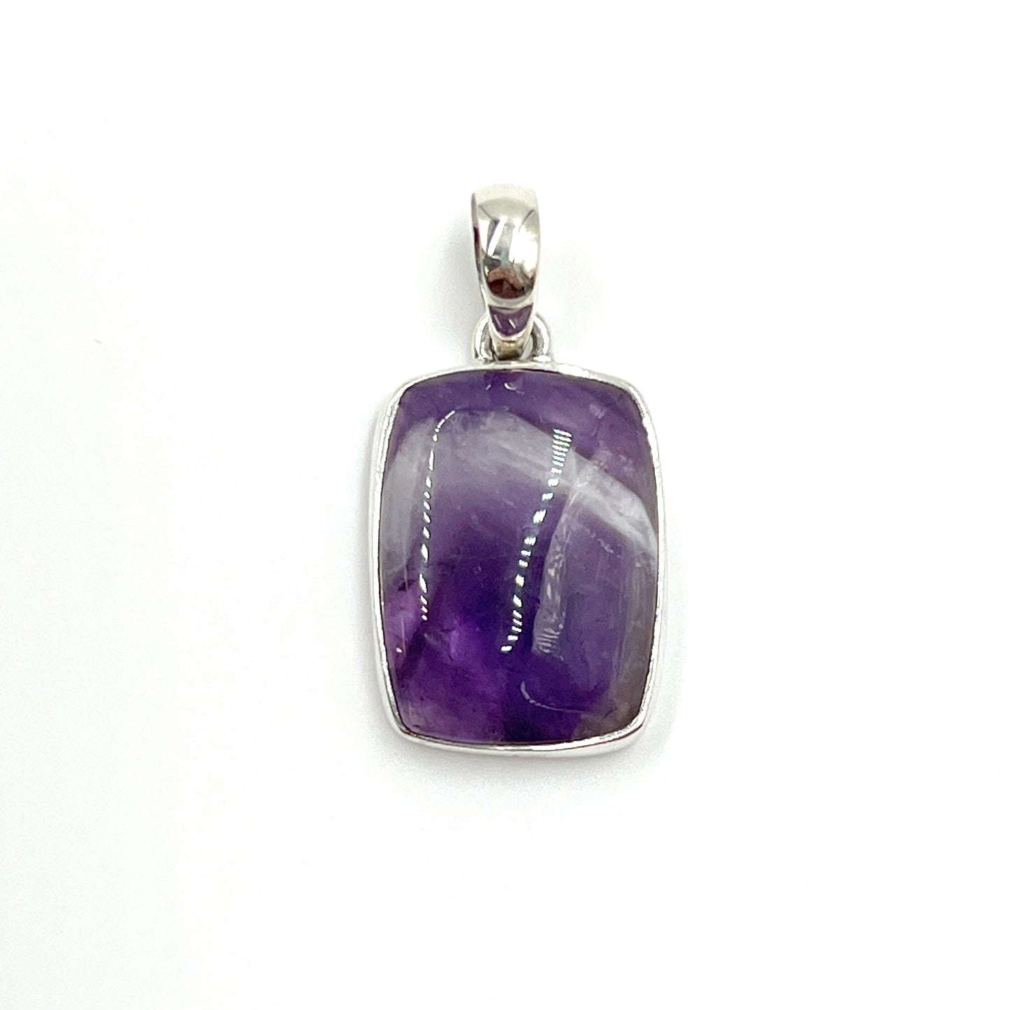 Chevron Amethyst Freeform Pendants