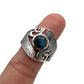 Sterling Silver Labradorite Shield Ring