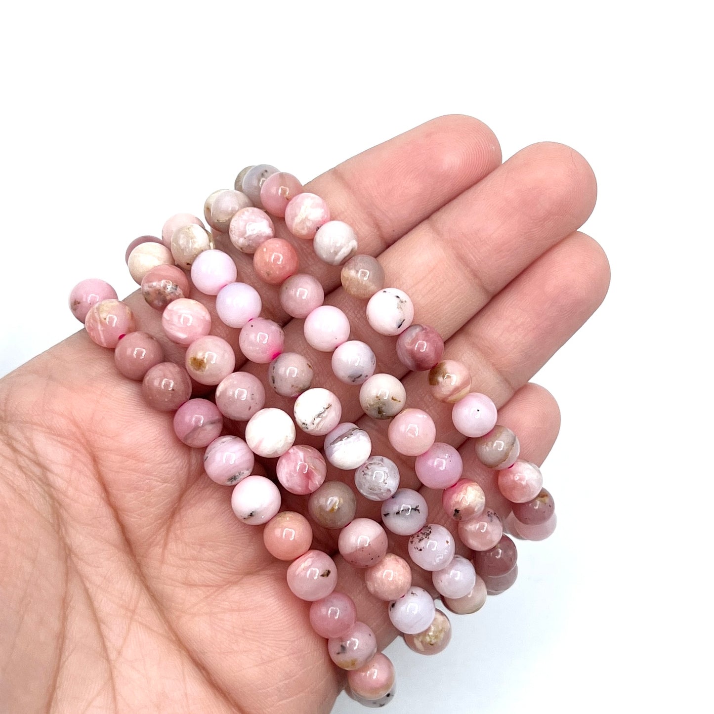 Pink Opal Stretchy Bracelets