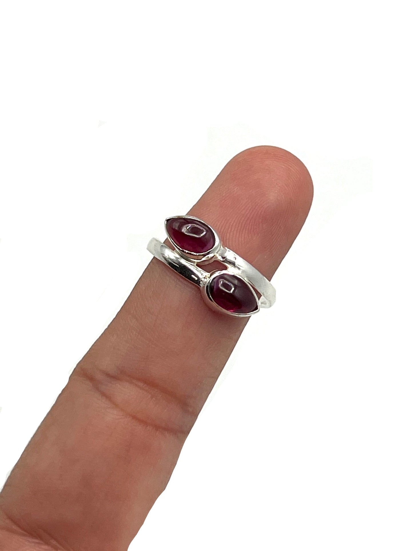 Double Teardrop Gemstone Rings